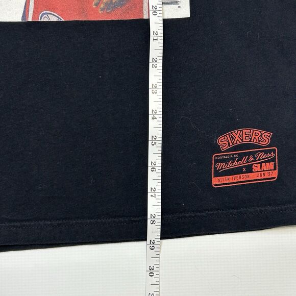 Mitchell Ness Allen Iverson Large Black T Shirt Slam Magazine 76ers Whos Afraid - Picture 6 of 7
